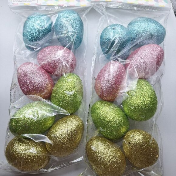 Glitter Fillable Easter Eggs Hunt Spring Bright Sparkly Shiny New Pink Gold 32 - Picture 5 of 7